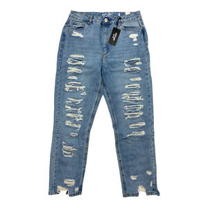 Refuge Mom Classic Hi-Rise Grunge Ripped Jeans Size 9